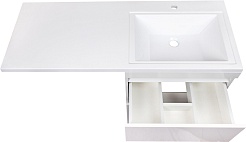 Style Line Тумба с раковиной Даллас 120 R Люкс, белая PLUS эмаль – фотография-7